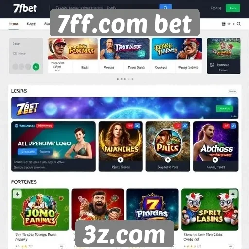 Variedade de jogos disponíveis em 7ff.com bet